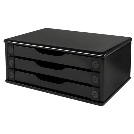 Suporte para Monitor Souza 3 Gavetas Preto