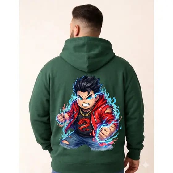 Moletom Dragon Fighter Estampa Exclusiva · Anime Street Style · Oversized