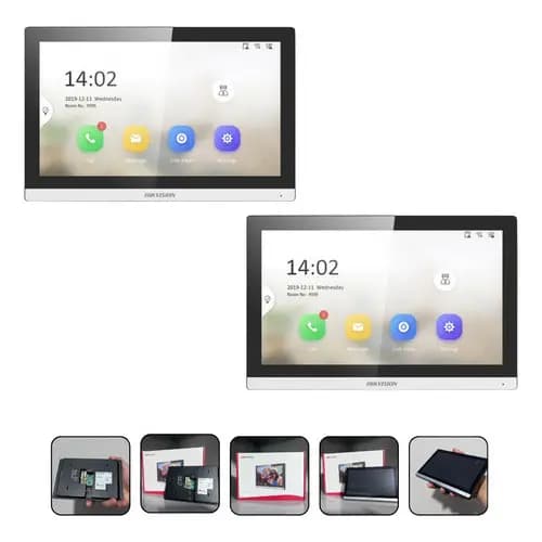 2x Tela Vídeo Porteiro Ip Hikvision Ds-kh6350-wte1 Wifi Novo