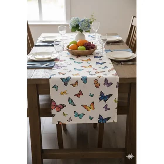 Trilho de mesa tecido percal 40x2,40