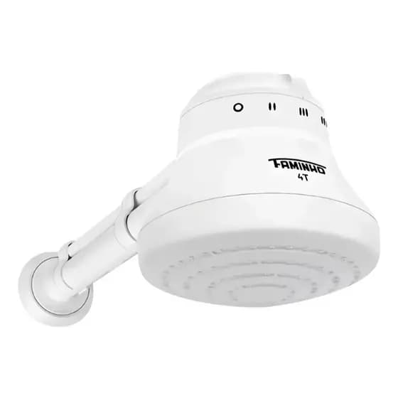 Ducha Faminho 4T Fame com Cano 6800W 220V Branco 4 Temperaturas para Banheiro
