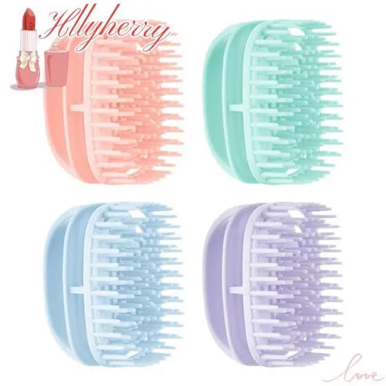 HLLYHERRY Escova De Massagem Para Couro Cabeludo , Massageadora Multifuncional De Shampoo De 7 Cores , Pente Ferramenta