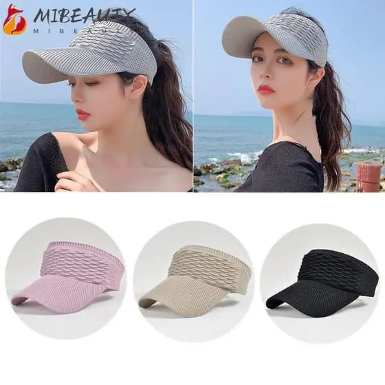 MIBEAUTY Chapéu De Sol Ao Ar Livre Verão Feminino Anti-UV Viagem Superior Vazio