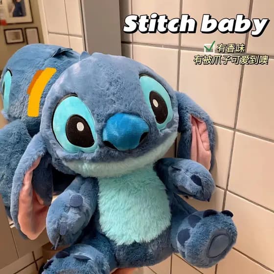 Boneca de Pelúcia Stitch Doll Plush Toy Stitch Starry Sky Baby Ragdoll Dormindo Grande Presente de Aniversário Fêmea