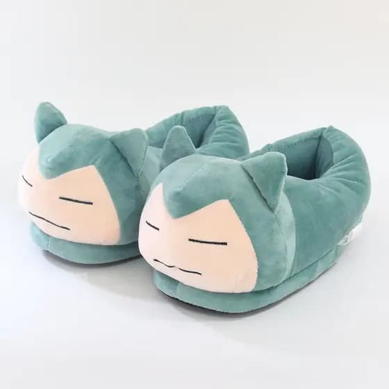 28cm Japão Anime Pokemon Snorlax Slippers Plush Cartoon Cosplay Costume Shoes Homens Mulheres Calçados De Algodão Quente
