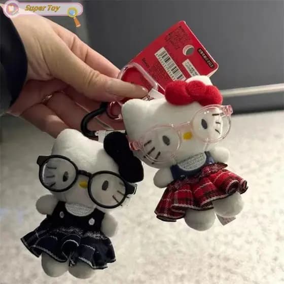 SUPERTOY Cartoon Plush Sanrio Hello Kitty Chaveiro Pingente Bonito Boneca De Pelúcia Requintado Criativo Mochila Decoraç