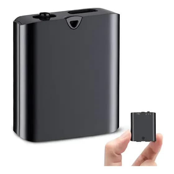 Mini Gravador de Voz Digital Portátil com Detecção de Som Alta Qualidade Áudio Longa Duração Recarregável USB