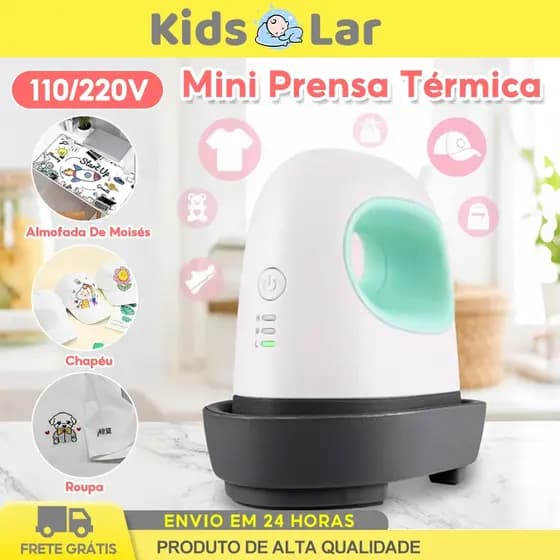 Mini Prensa Térmica Simples Máquina De Engomar Para Sacos De Roupas DIY