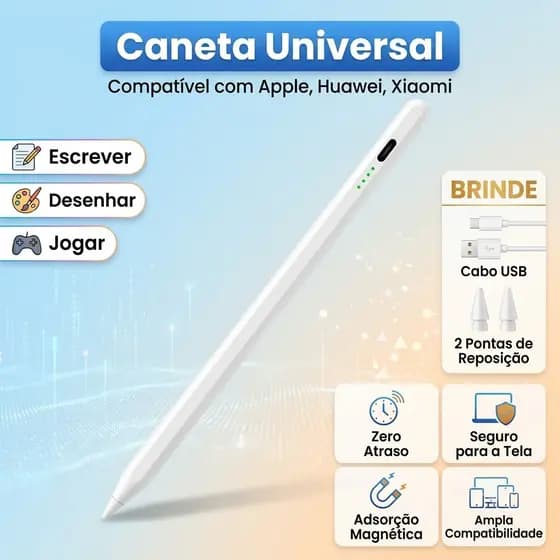 Caneta Stylus Touch Ponta Fina Escrever Adequada Para Redmi Android Sem Atraso De Escrita Com Huawei Universal