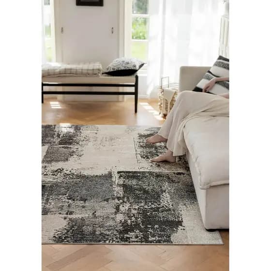 Tapete Sala 100x140 Cm Vinci Oriental Alto Padrão Moderno Decorativo Impermeável 100% Antiderrapante Jolitex