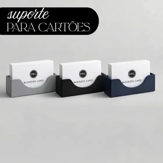 Suporte de Cartão de Visita Design Moderno Loja Escritorio Mesa Organizador Expositor