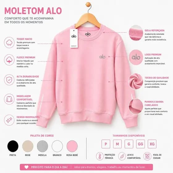 Casaco Feminino Moletom