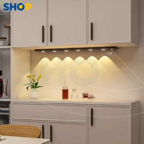Fita de Luz com Sensor + Duas Cores: Muda Cor com Um Toque, Liga Automático F9
