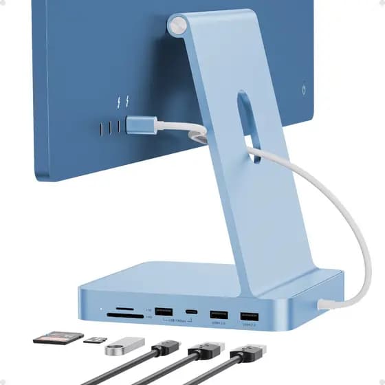 Hub USB-C PULWTOP para iMac com SSD M.2 Slot, USB de 10 Gbps, USB A 2.0 para iMac M1/M3/M4 de 24inch