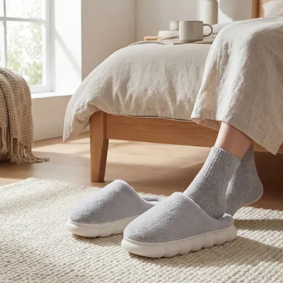 Pantufa Nuvem Peluciada Unissex Quentinha Macia Confortável Antiderrapante Inverno