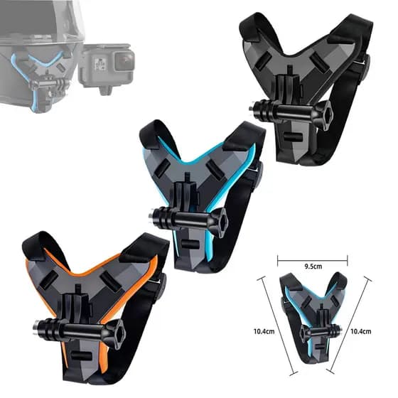 Acessórios Para Câmera De Capacete De Motocicleta Suporte Montagem De Queixo Esportiva Compatível GoPro,SJCAM,Yi,EKEN