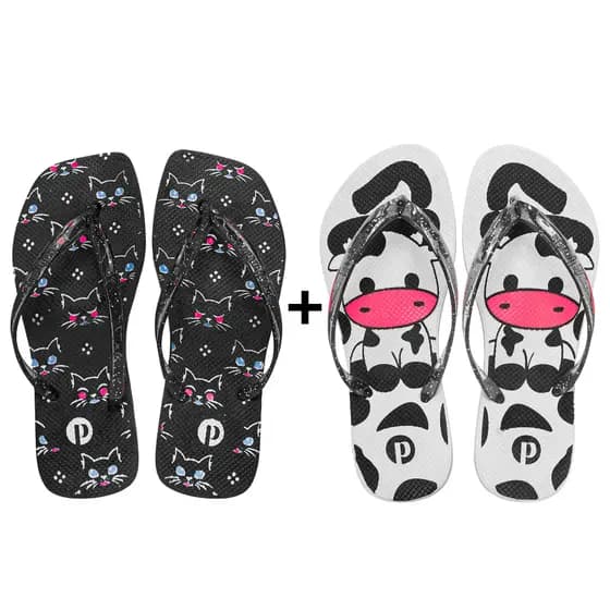 Kit Chinelo Feminino Macio Confortável Leve