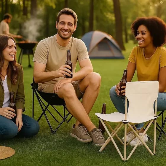 Cadeira Camping Dobrável Assento Senta Banquetas Banco Camping Praia Churrasco Descanso Móvel