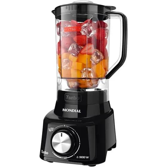 Liquidificador Mondial Turbo Full Black 900w L-900fb 5v 127v