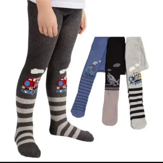 Kit 2 PCS Meia Calça Com Pé Infantil Inverno Para Meninos