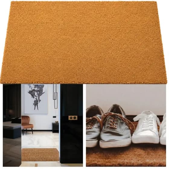 Capacho Fibra Coco 120x60cm para Porta Entrada Reter Sujeira Uso Casa Comércio Escritório Quintal