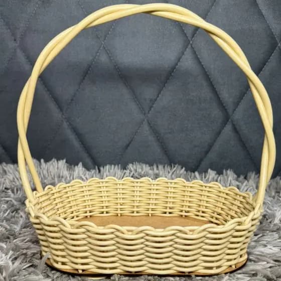 Cesta Oval 18 cm Fraldeira Sintética Para Presentes/Decoração/Cosméticos- Cores Variadas