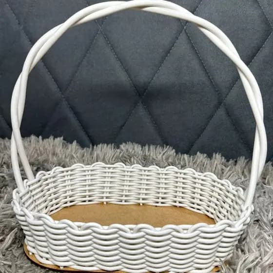 Kit 15 Cestas Oval 22 cm Fraldeira Sintética Para Presentes/Decoração/Cosméticos- Cores Variadas