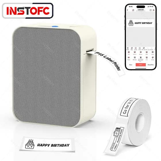 Marklife P15 Bluetooth Label Maker Impressora De Adesivos Autoadesivos Para Escritório , Cozinha , Escola