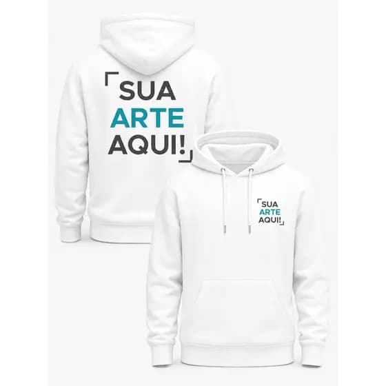 Moletom Canguru Personalizado Sua Arte Aqui Estampa Exclusiva Unissex Presente Criativo