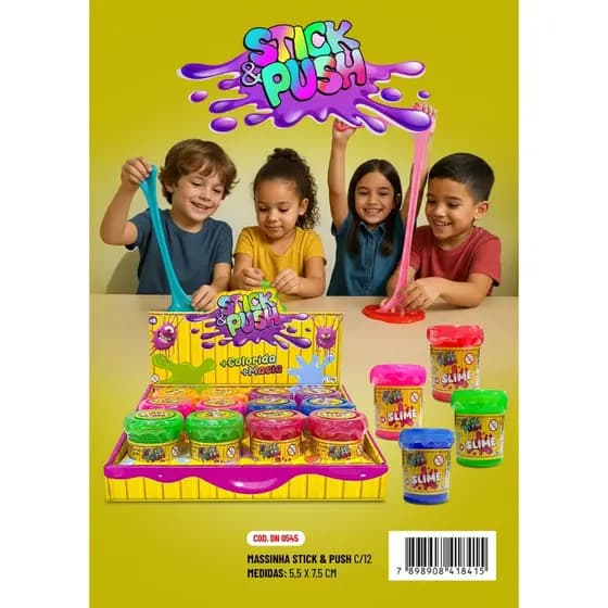 Slime de pote kit com 12 potes (box)