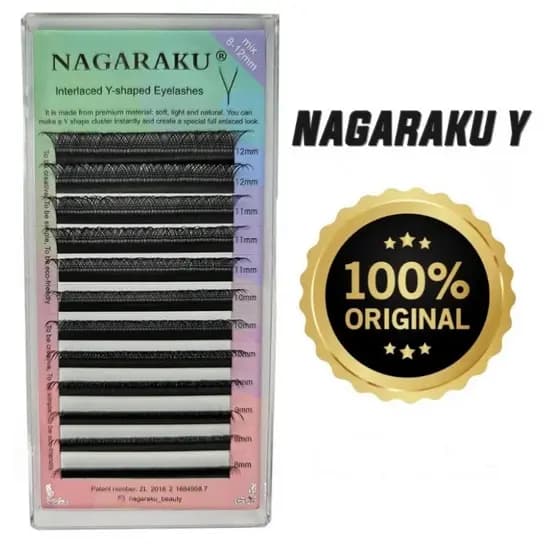 Cílios Nagaraku Y Volume Brasileiro Fio YY Extensão De Cilios Alongamento Retenção Cola Adesivo Lash