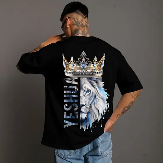 Camiseta Oversized Masculina Cristã 100% Algodão Premium Streetwear