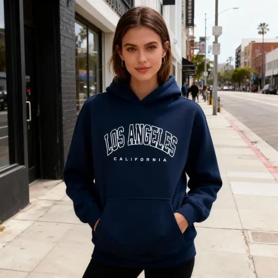 Moletom Blusa de Frio Los Angeles California Unissex Fio 30.1 Premium