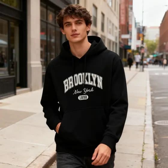 Moletom Estampa Brooklyn NY Unissex Algodão Premium 30.1 Confortável