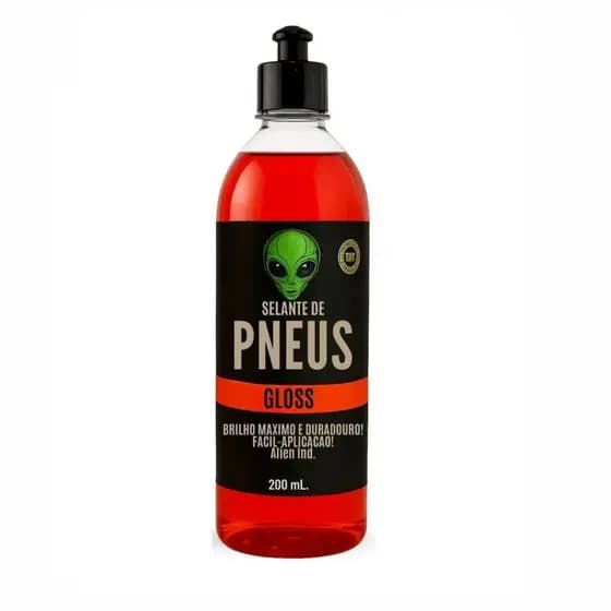 Revitalizador Pneu Pretinho Longa Duração Alien Ind 200ml Vermelho