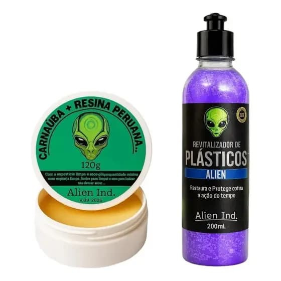Cera Alien para Lataria e Revitalizante Plástico E Borracha