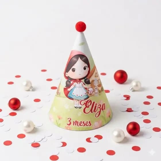 Chapéu Personalizado Tema Chapéuzinho Vermelho - Lembrancinhas Personalizadas Chapéuzinho Vermelho