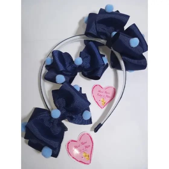 Tiara infantil/Laço infantil/ Kit tiara infantil e laços/Par de laços e tiara
