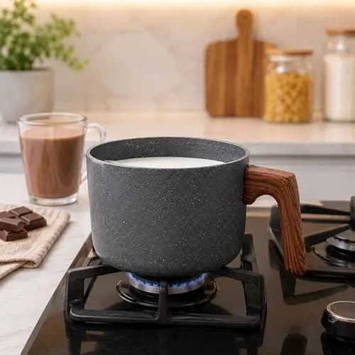 Leiteira Revestimento Nanocerâmico 1,500ml Granito Lehaví Panela Leiteira Indução Ferver Água Leite