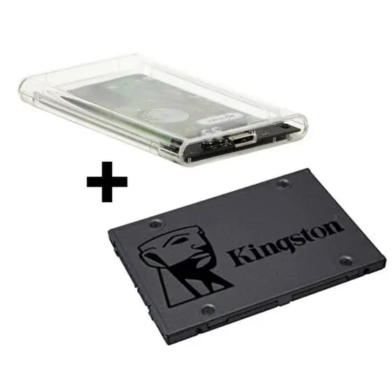 SSD EXTERNO - SSD KINGSTON 480GB + CASE USB 3.0 SSD NOVO ORIGINAL KINGSTON COM NOTA FISCAL GARANTIA