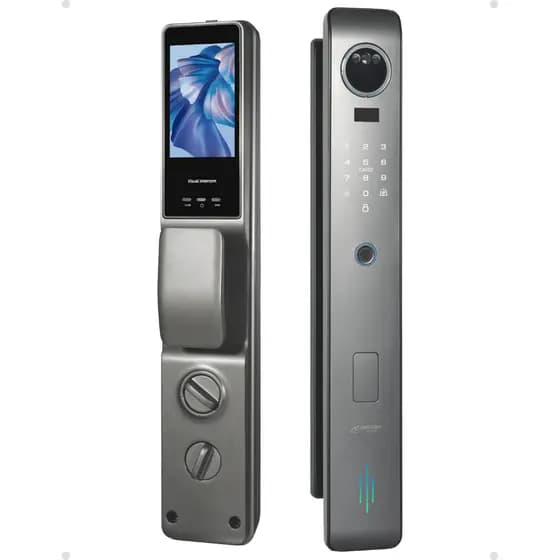 Fechadura Digital Facial JWCOM H60 WiFi Reconhecimento Facial Biometria Senha App Tuya Intercom