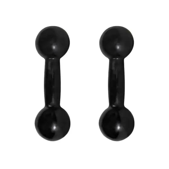 Par Halteres 1 Kg Cada Emborrachado Modelo Bola