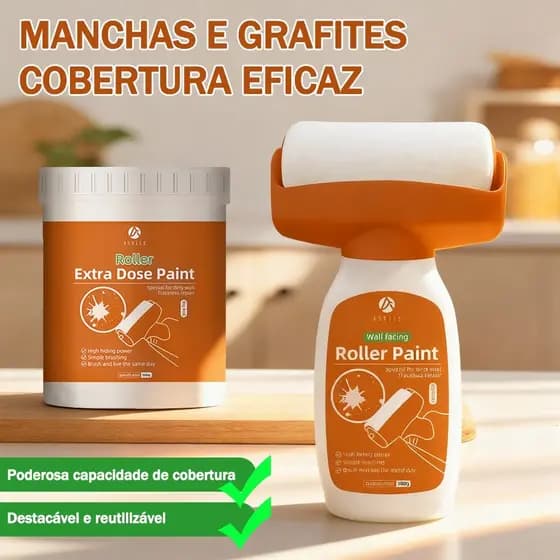 500g tinta látex rolo branco para cobrir facilmente a parede graffiti