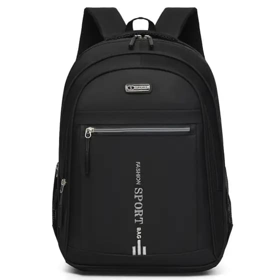 Mochila Masculina Preta Reforçada Impermeável Grande Capacidade para Trabalho Viagem Escola e Uso Diário