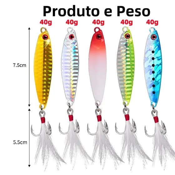 5 Iscas Artificiais De Água Média Para Robalo Pavão , Golden Dorado E Traira (Peixe)-7.9 Cm-40g