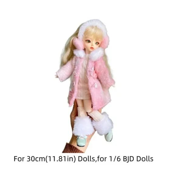 JUNYUE Roupas De Boneca De 30 Cm , Casaco , Chapéu , Terno De Inverno , Fofas E Doces Feitas À Mão 1/6 BJD