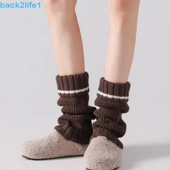 Aquecedores De Pernas BACK2LIFE1 Y2K , Meias De Pilha Lolita JK Capa De Perna De Malha , Botas De Manga Leggings Harajuk