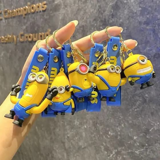 Chaveiro de Bonecos de Desenho Animado Minions e Bananas, Bonito, Pingente de Minion para Mochila, Brinquedo de Festa In