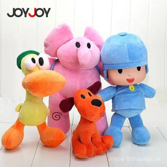 4 Pcs/Conjunto De Boneca De PelúCia Pocoyo Elly Duck Loula,Presente De Natal