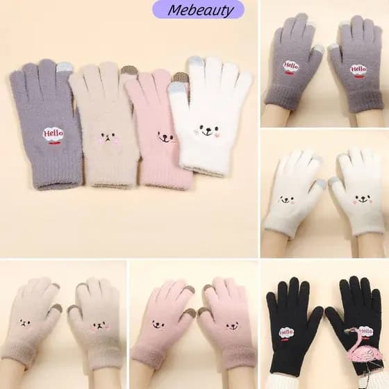 MEBEAUTYBR Luvas De Inverno Para Meninas E Mulheres Ao Ar Livre Com Todos Os Dedos